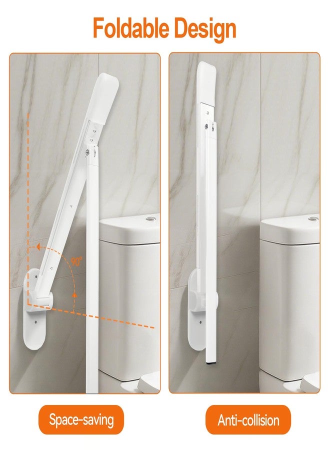 SPECILITE Heavy Duty Toilet Grab Bar - 440lb Sturdy Support, Safety Rails with Non-Slip Waterproof handrail & Night Glow Strips, Space Saving Flip-Up Design for Elderly, Disabled, Pregnant & Injury - Image 5