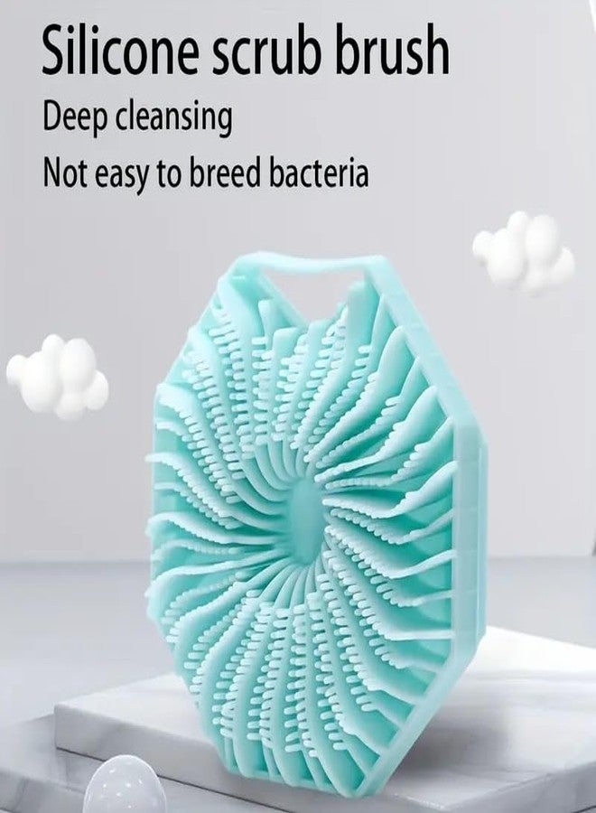 Prostuff.in® Silicone Back Scrubber for Shower - Exfoliating Bath Brush, Deep Clean & Invigorate Skin, Flexible Body Scrubber with Grip Handle, Perfect for Home Spa or Bathroom Accessories 1Pcs (Multicolor) - Image 4