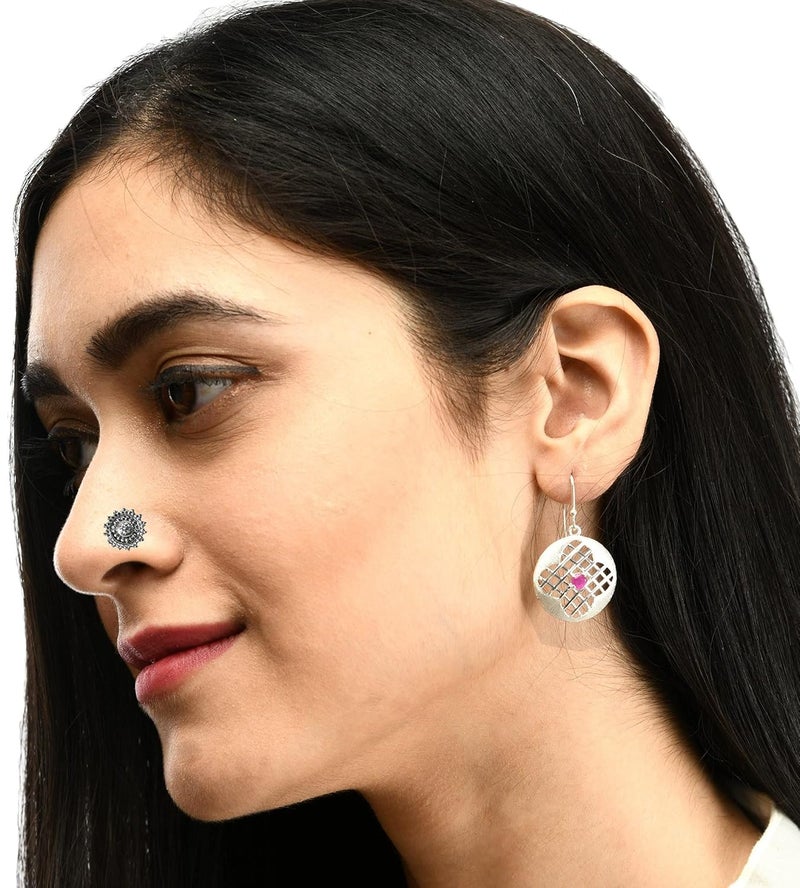 JSAJ Store Stone Nose Pin Wire Nose Pin in Pure 92.5 Sterling Silver - Image 5