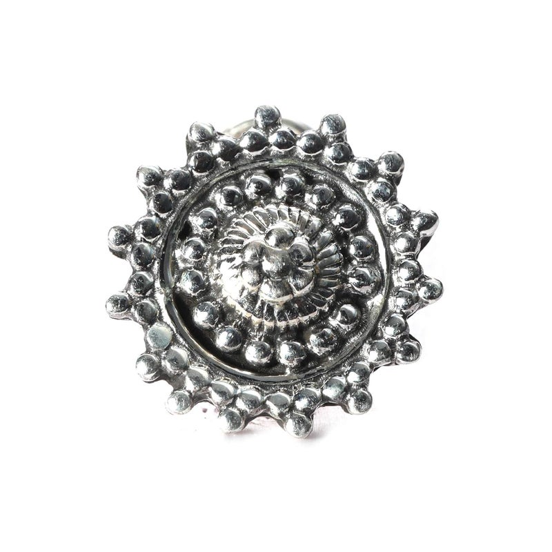 JSAJ Store Stone Nose Pin Wire Nose Pin in Pure 92.5 Sterling Silver - Image 1