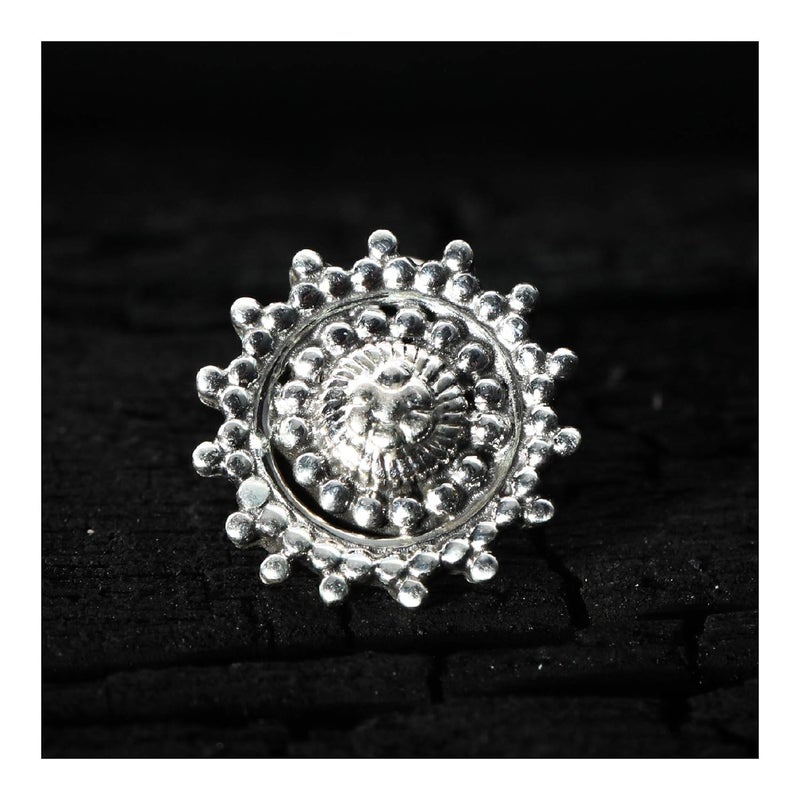 JSAJ Store Stone Nose Pin Wire Nose Pin in Pure 92.5 Sterling Silver - Image 4