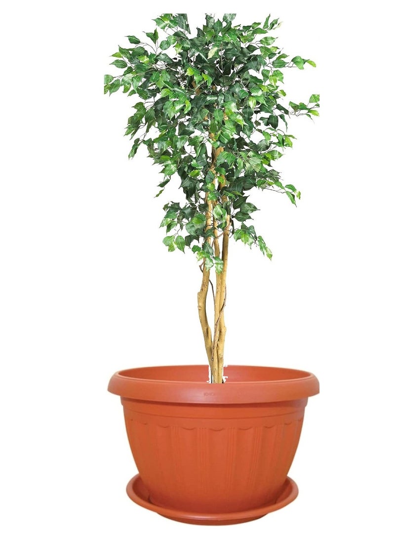 Generic Planter Plastic Round Pot, Brown , 45cm - Image 2