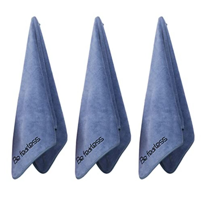 Microfiber Gym Towels Bigger Size Super Soft for Exercise Fitness, Sports, Workout, 380-GSM 15-Inch x 31-Inch Quick-Drying Towels 3 Pack, Blue - Image 1