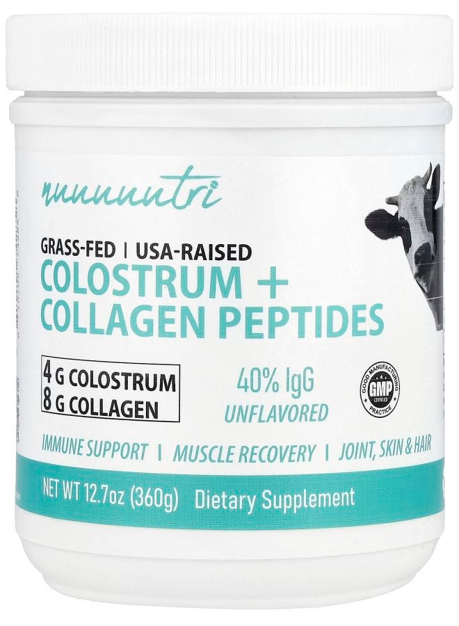 Nutri Colostrum + Collagen Peptides Unflavored 12.7 oz (360 g) - Image 1