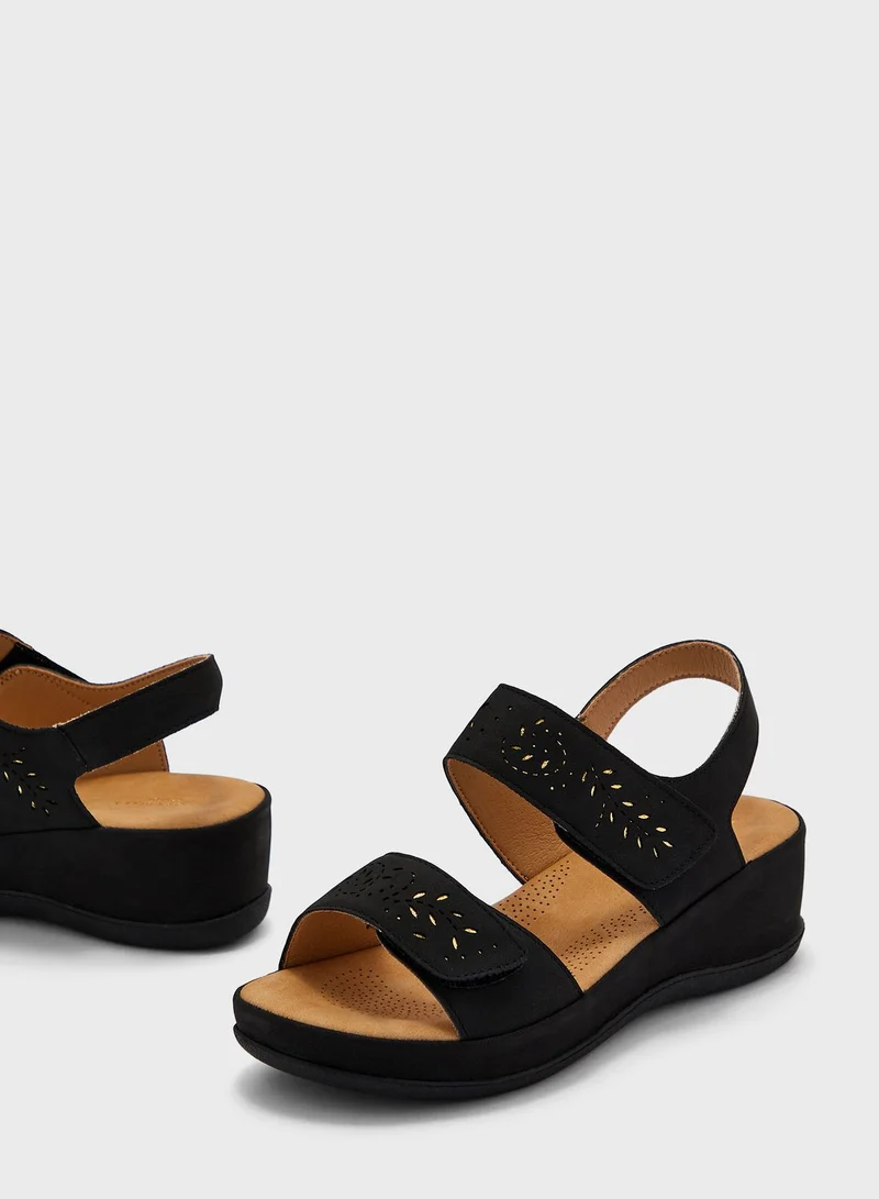 shoexpress Ankle Strap Low Heel  Sandals