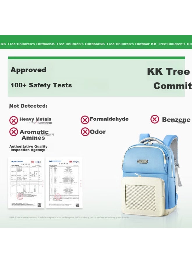 Kocotree Children's Backpack, Lightweight And Ergonomic, For Grades 1-2, Contrasting Colors, Suitable For Boys And Girls, Breeze Blue, Size M - Image 5