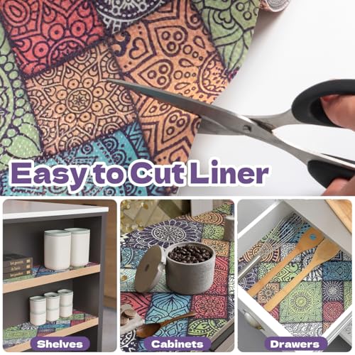 Quttisay Drawer and Shelf Liner for Kitchen Cabinets Non-Adhesive Drawer Liner,Non Slip Waterproof Cabinet Liner,Easy to Clean Strong Grip Kitchen Liner for Cupboard,Dresser,Shelves (12In x 10FT) - Image 4