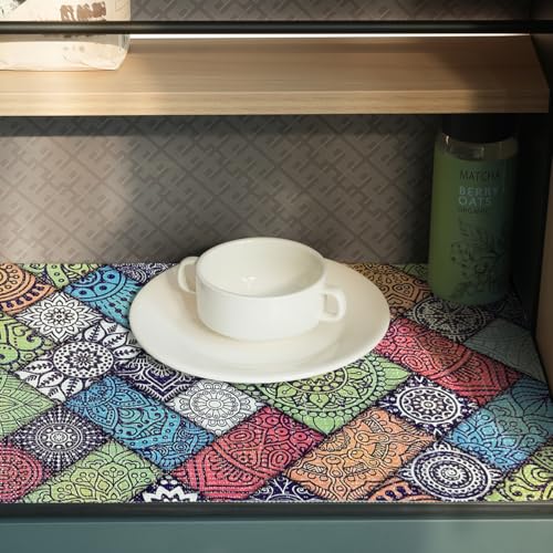 Quttisay Drawer and Shelf Liner for Kitchen Cabinets Non-Adhesive Drawer Liner,Non Slip Waterproof Cabinet Liner,Easy to Clean Strong Grip Kitchen Liner for Cupboard,Dresser,Shelves (12In x 10FT) - Image 5