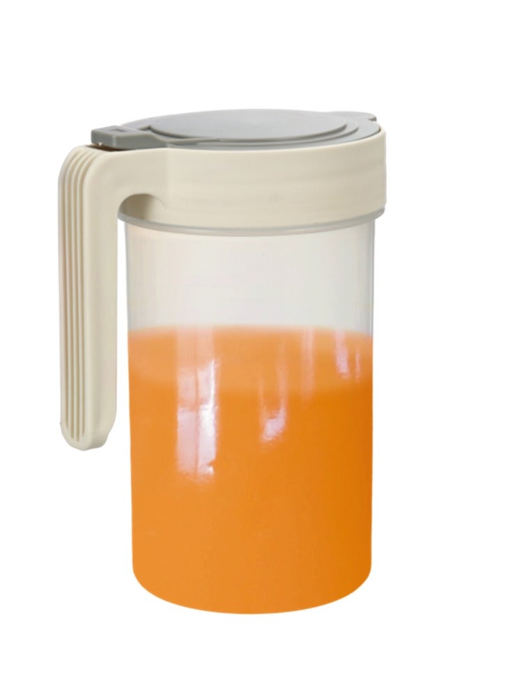 فيلي إبريق بلاستيكي متين بغطاء باللونين البيج والأبيض سعة 1200 مل - Image 2