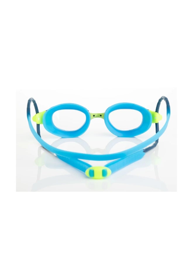 Zoggs Predator Junior Swim Goggles Blue/Lime with Clear Lens – Kids Goggles with Anti-Fog, UV Protection, Curved Lens Technology, and Soft Seal for Wide Vision, Comfort, and Water Confidence | 461319-BLLMCLR - Image 4