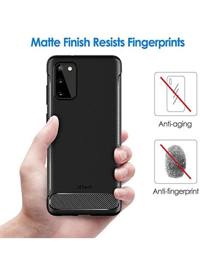 جي تيك جراب رفيع لهاتف Samsung Galaxy S20 5G، ليس لهاتف Plus Plus، غطاء هاتف رفيع مع امتصاص الصدمات وتصميم من ألياف الكربون، أسود - Image 3