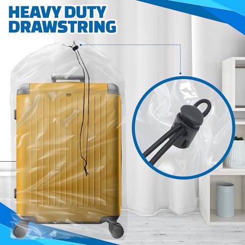 Besti Luggage Covers Set of 4 Dustproof Suitcase Covers Durable PE Storage Bags 31 x 62 Inch Drawstring Luggage Protector - Image 3