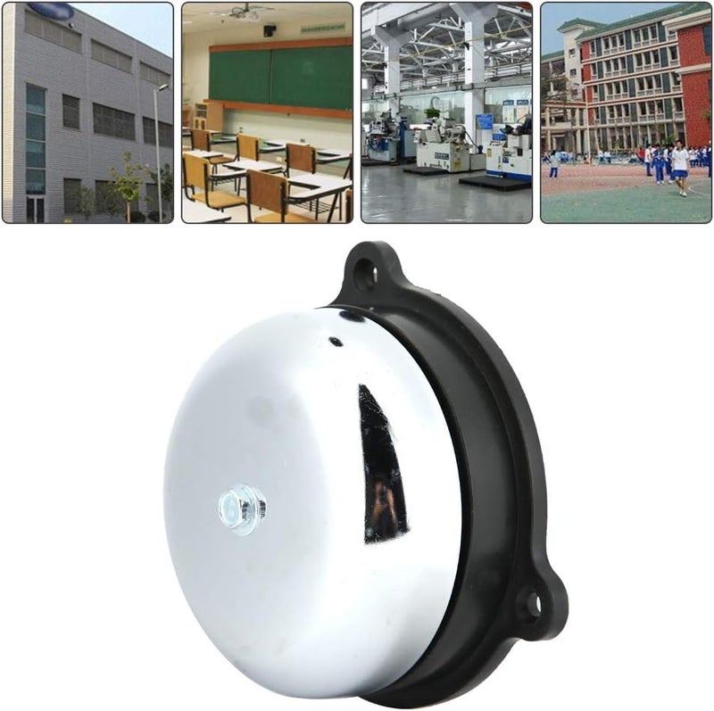 klarako 4 Inches Internal Strike Type Non-sparking Electric Bell Fire Alarm Bell Security Alarm Electric Bell for Various Public Places(12V) - Image 4