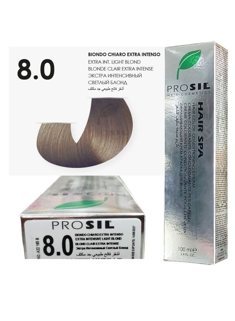 بروسيل صبغه شعر كريمي أشقر فاتح طبيعي جدا مكثف-رقم 8.0 - Image 1