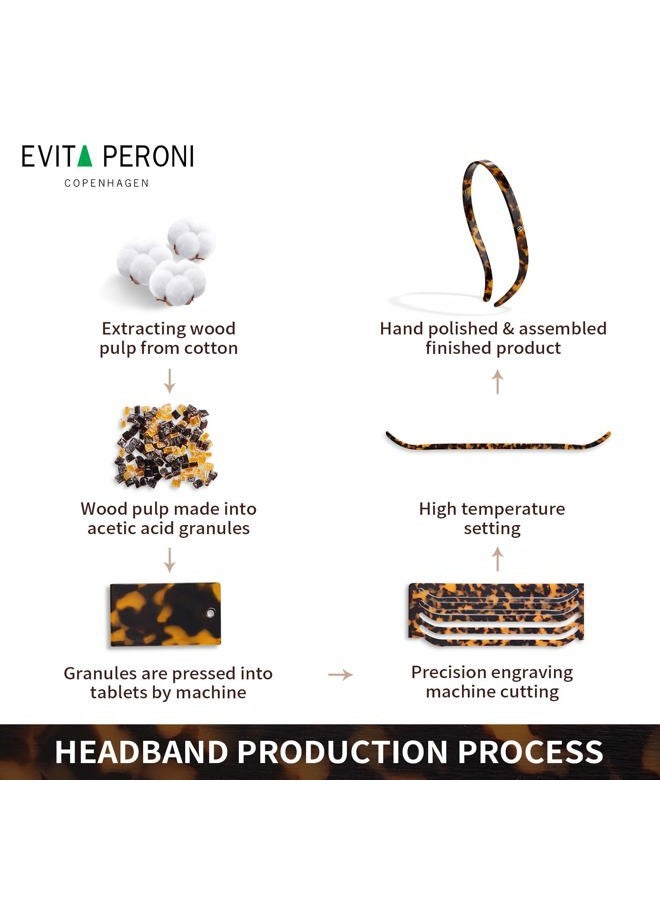 EVITA PERONI Hair Band, Light Grey Blue, Comfortable U-shaped Headband for Women, Designed for Eyewear, No Pressure, No Headache, Thin Head Bands, 1 Count - Image 3