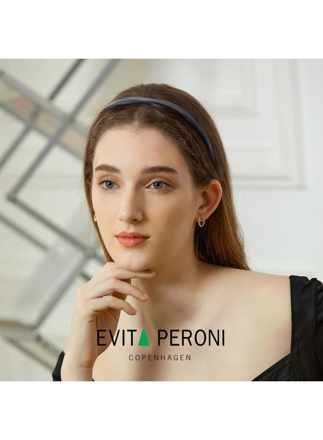 EVITA PERONI Hair Band, Light Grey Blue, Comfortable U-shaped Headband for Women, Designed for Eyewear, No Pressure, No Headache, Thin Head Bands, 1 Count - Image 2