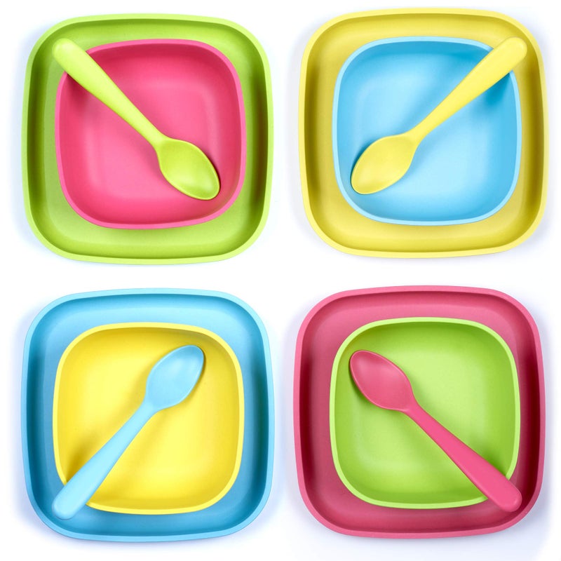 GET FRESH PLA Kids Bowls Set â€“ 4-Pack Melamine-Free Cereal Bowls for Kids and Toddlers â€“ Microwave Safe Stackable BPA-Free PLA Childrens Dinnerware Snack Bowls â€“ Reusable Kids Dishes for Daily Use - Image 2