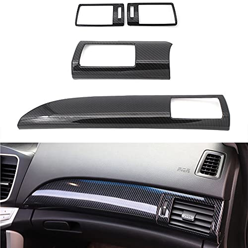 SZFKACCESS for Honda Accord 2013 2014 2015 2016 2017 Carbon Fiber Color Front Air Condition A/C Outlet Frame Cover Trim 4pcs - Image 1