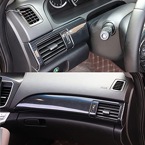 SZFKACCESS for Honda Accord 2013 2014 2015 2016 2017 Carbon Fiber Color Front Air Condition A/C Outlet Frame Cover Trim 4pcs - Image 2