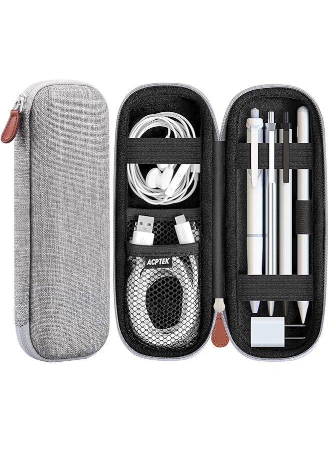 Case Holder For Pencil Premium Carrying Case For Stylus Ipad Pro Pen Pencil Samsung Huawei Pen Accessories Usb Cable Earphone Fountain Pen Gray  - Image 1