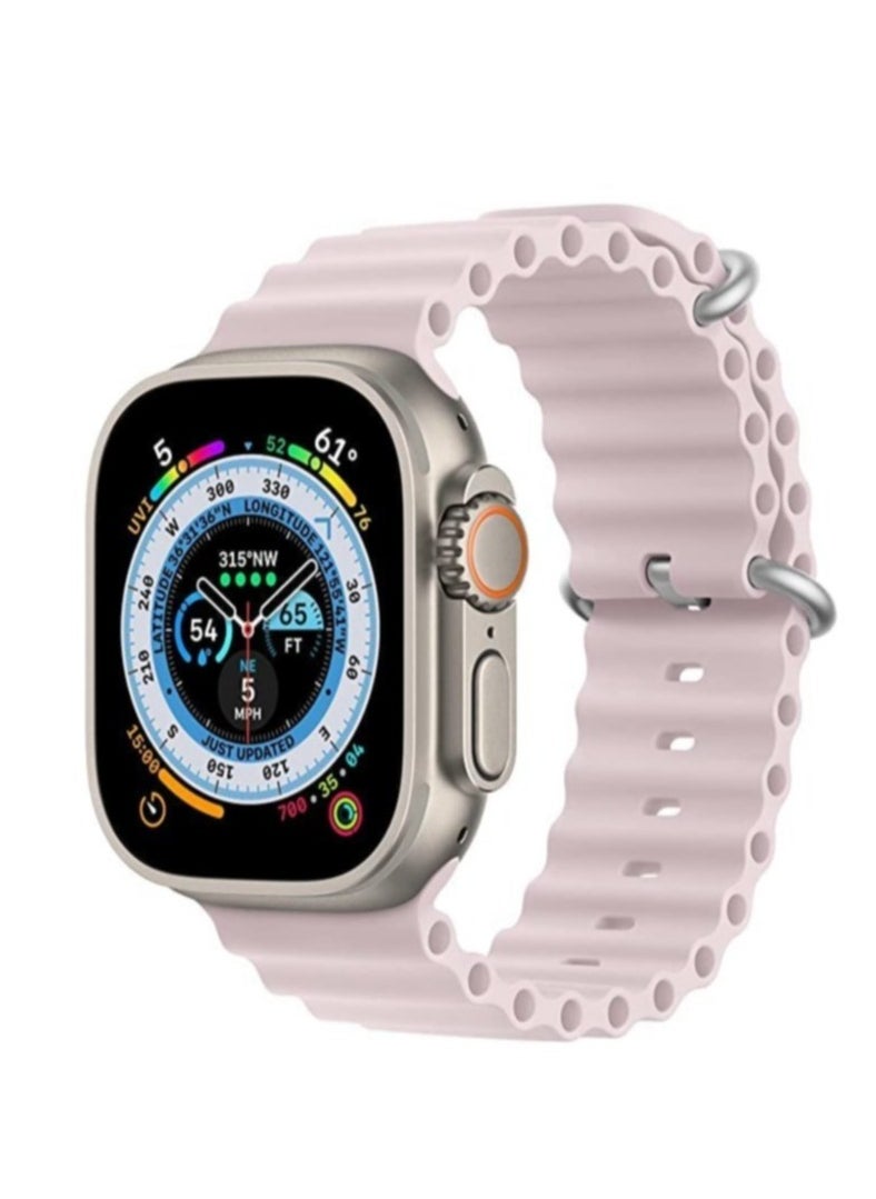 ELTRAZONE - Sport New Silicone Band Compatible with Apple Watch Ultra Ocean 42/44/45/49mm Strap for iWatch Series Ultra 8 7 6 5 SE - Image 1