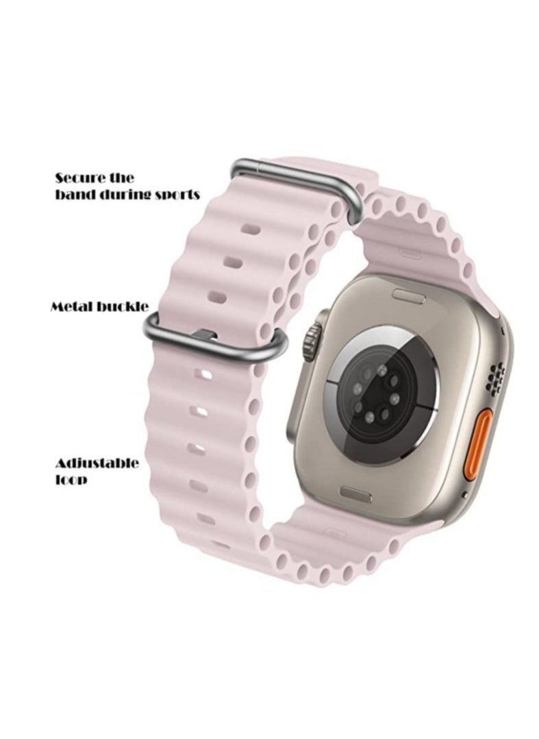 ELTRAZONE - Sport New Silicone Band Compatible with Apple Watch Ultra Ocean 42/44/45/49mm Strap for iWatch Series Ultra 8 7 6 5 SE - Image 1