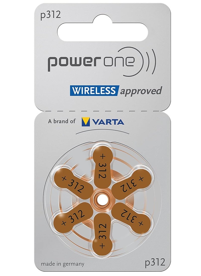 Power One PowerOne Varta 1.45V Original German High Level Hearing Aid Batteries (Wireless Approved) P312 Pack Of 60 Pieces  - Image 5