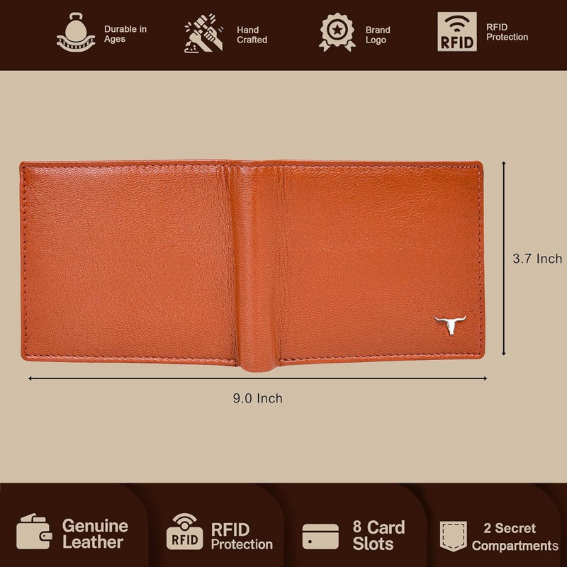 URBANFOREST محفظة جلدية بني جورج للرجال - Image 4