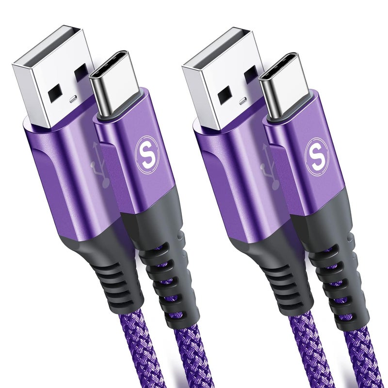 sweguard USB Type C Charger Cable [2-Pack,10ft+10ft] iPhone 15 Charger Nylon Braided USB Cord for iPhone 15 Pro Max Samsung Galaxy S23 S22 S21 S20 S10 S9 S8+ Note 20 Flip A53 A54 Pixel LG Moto PS5 - Image 1