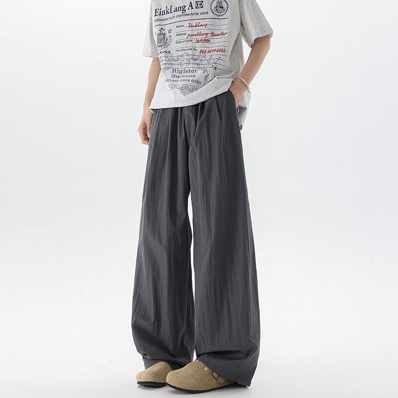 8Xl-M Dopamine Ice Silk Drape Lazy Yamamoto Pants Men'S Summer Floor-Length Wide-Leg Casual Pants Kz051P30 - Image 4