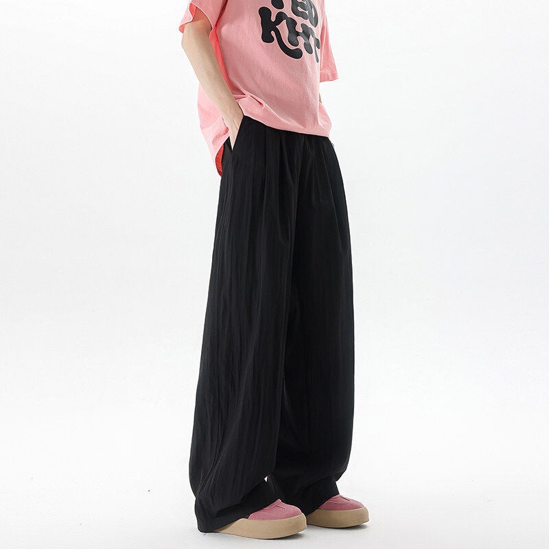 8Xl-M Dopamine Ice Silk Drape Lazy Yamamoto Pants Men'S Summer Floor-Length Wide-Leg Casual Pants Kz051P30 - Image 3