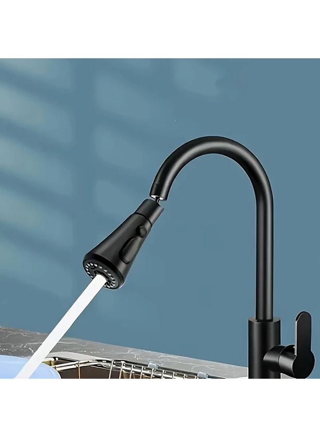 Matte Black Gooseneck Kitchen Faucet with Pull Down Sprayer Single Handle Modern Design - Image 3