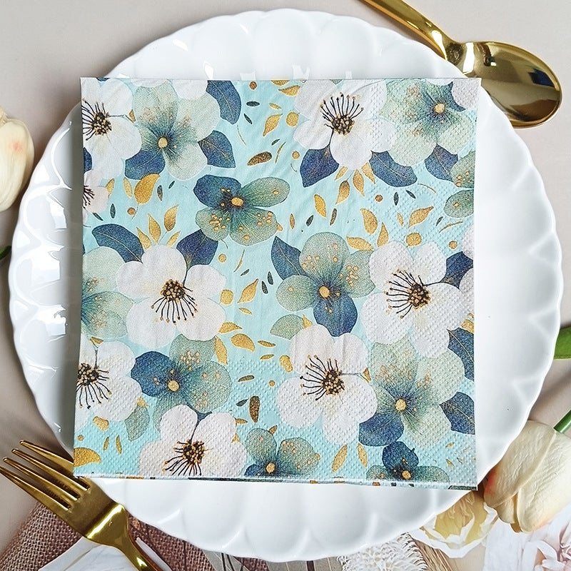 Color Printing Napkins Flowers And Plants Facial Tissue Party Tissue Sale - Image 1