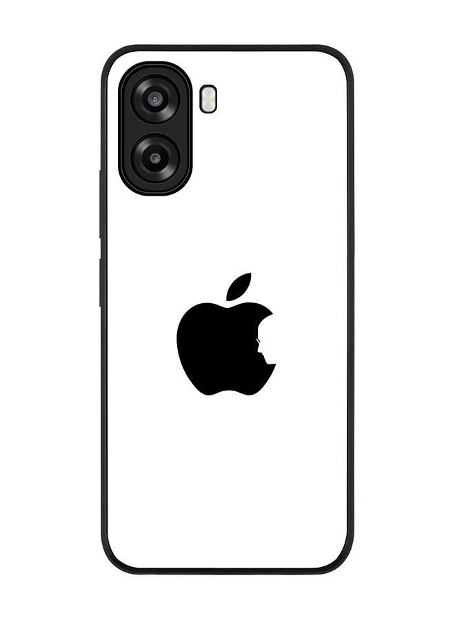 Stylizedd For Oppo A6t 5G / A6t 4G Case,Slim fit Camera Protection, Shockproof Thin Phone cover  - Steve's Apple - White - Image 1