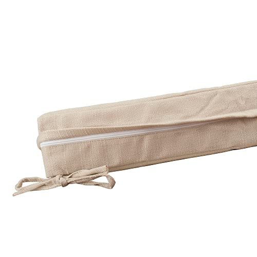 FUNHOME Outdoor Cushion Covers 24 x 24 x 4 inch,Set of 2,Replacement Square Seat Cushion Cover for Patio Furniture Chair,Water Resistant,Fade-Resistant Slipcover Only,No Insert(Antique Beige) - Image 4