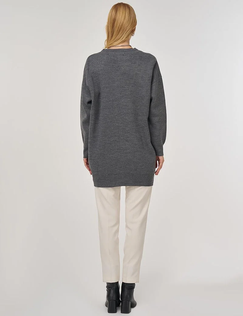 كايرا تونيك قطن بألوان متباينة باللون الأبيض الناصع