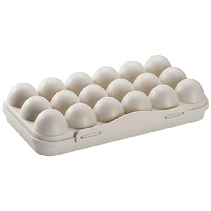 PLASTIC EGG STORAGE CONTAINER 18 GRIDS EGG STORAGE BOX EGG STORAGE BASKET FOR REFRIGERATOR HOME KITCHEN EGGS CARRIER CONTAINER PLASTIC EGG HOLDER TRAYS MULTICOLOR