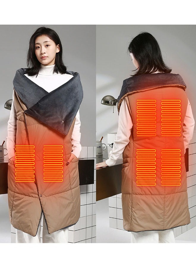 Generic - Electric heating blanket, intelligent heating shawl blanket, thermostatic control electric blanket, electric heating blanket (power bank not included) - Image 1