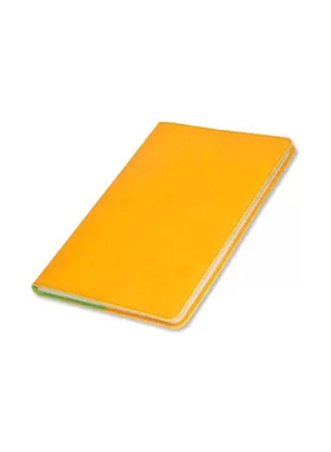 إف اي أس  Fis، دفتر تنفيذي ذو غلاف ناعم، غلاف من البولي يوريثان الإيطالي، مسطر واحد، 96 ورقة مع علبة هدية، لون أصفر، A4 (210 × 297 مم)