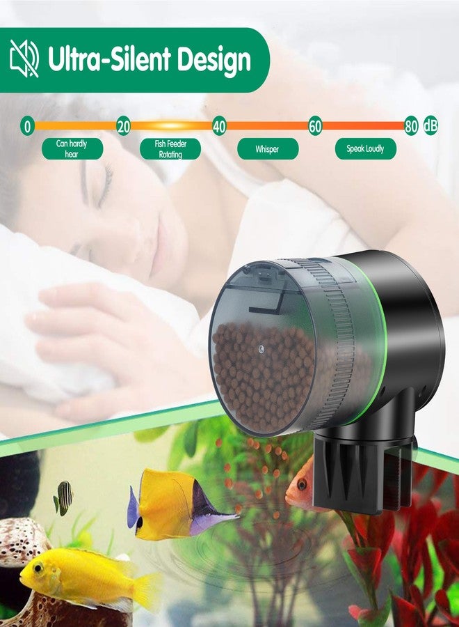 Ycozy Automatic Fish Feeder with Type-C Cable Fish Feeder Automatic Dispenser for Vacation Small Tank/Betta/Turtle Upgraded Moisture-Proof Container (Rechargeable) - Image 3