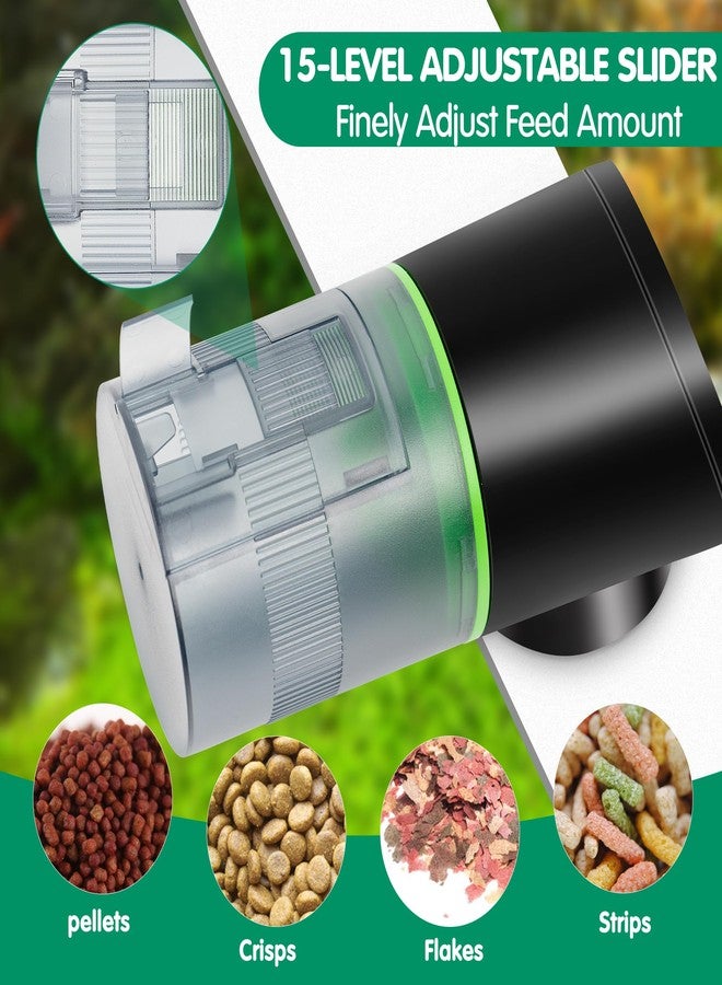 Ycozy Automatic Fish Feeder with Type-C Cable Fish Feeder Automatic Dispenser for Vacation Small Tank/Betta/Turtle Upgraded Moisture-Proof Container (Rechargeable) - Image 2