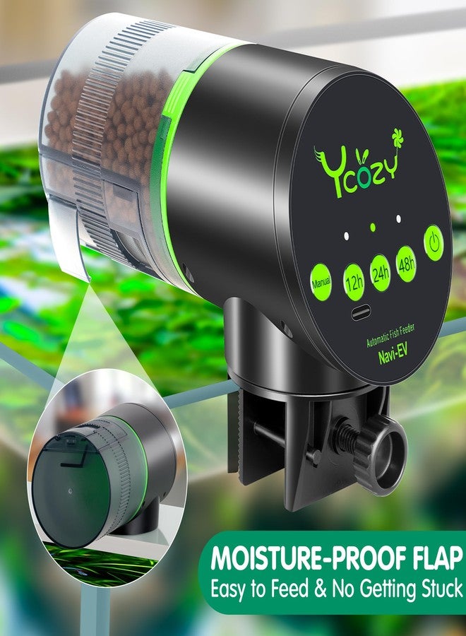 Ycozy Automatic Fish Feeder with Type-C Cable Fish Feeder Automatic Dispenser for Vacation Small Tank/Betta/Turtle Upgraded Moisture-Proof Container (Rechargeable) - Image 4