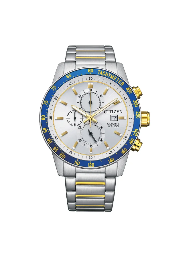 CITIZEN Men's Stainless Steel with Two-Tone Gold Plating QUARTZ MEN Watch AN3686-53A - 44 mm