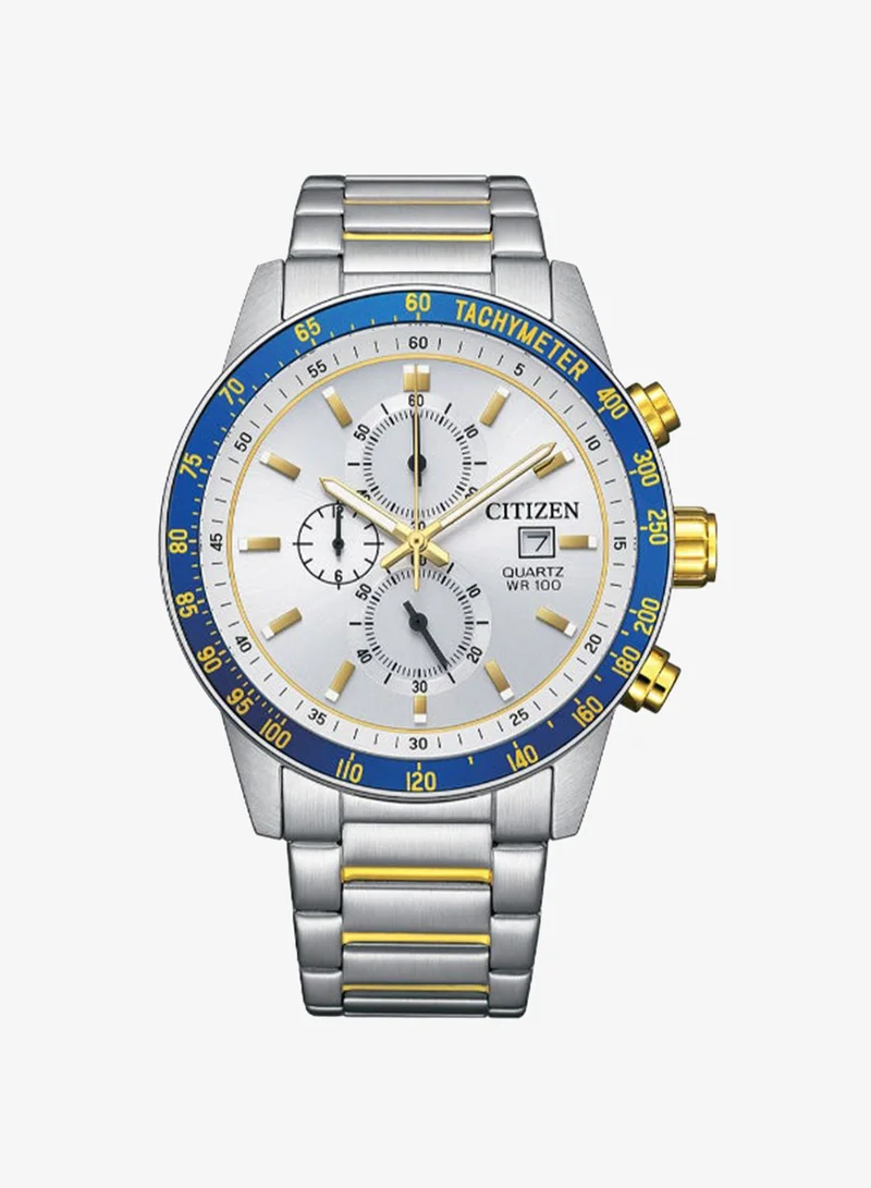 Citizen Men's Stainless Steel with Two-Tone Gold Plating QUARTZ MEN Watch AN3686-53A - 44 mm