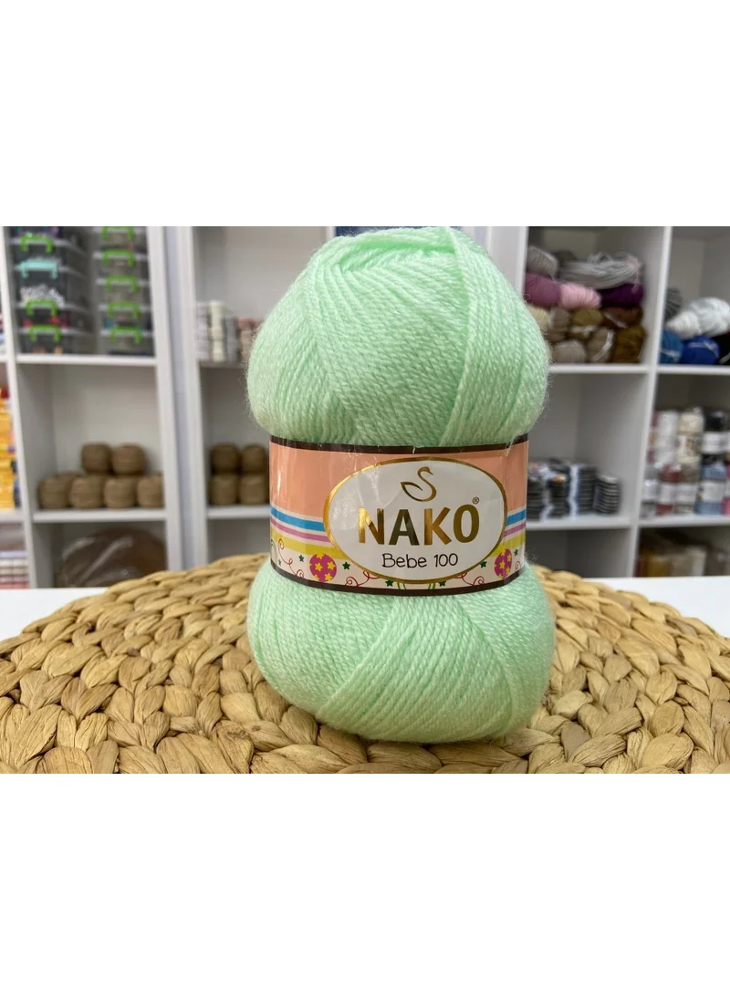 Nako Bebe 100 2587 5 Pieces Baby Yarn Nile Green