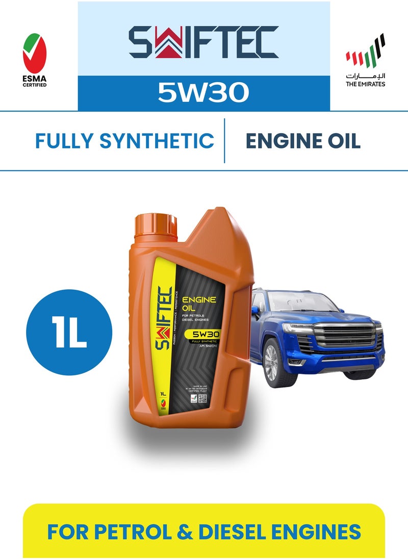 SWIFTEC Swiftec 5W30 - Fully Synthetic Engine Oil - High Performance - For Petrol & Diesel Engines 1L  - Image 2