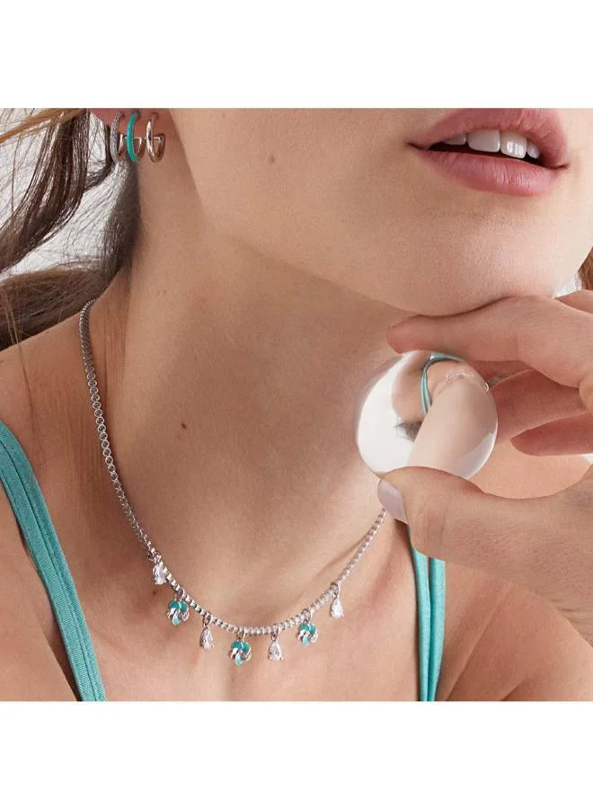 Rosato Gaia Sterling Necklace with Flower Pendants