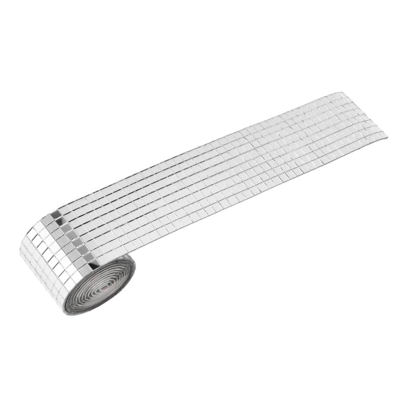 1600Pcs Self Adhesive Mirror Mosaic Sheet Adhesive Mosaic Square Glass Tile Sticker for Home Decorating Silver - Image 4