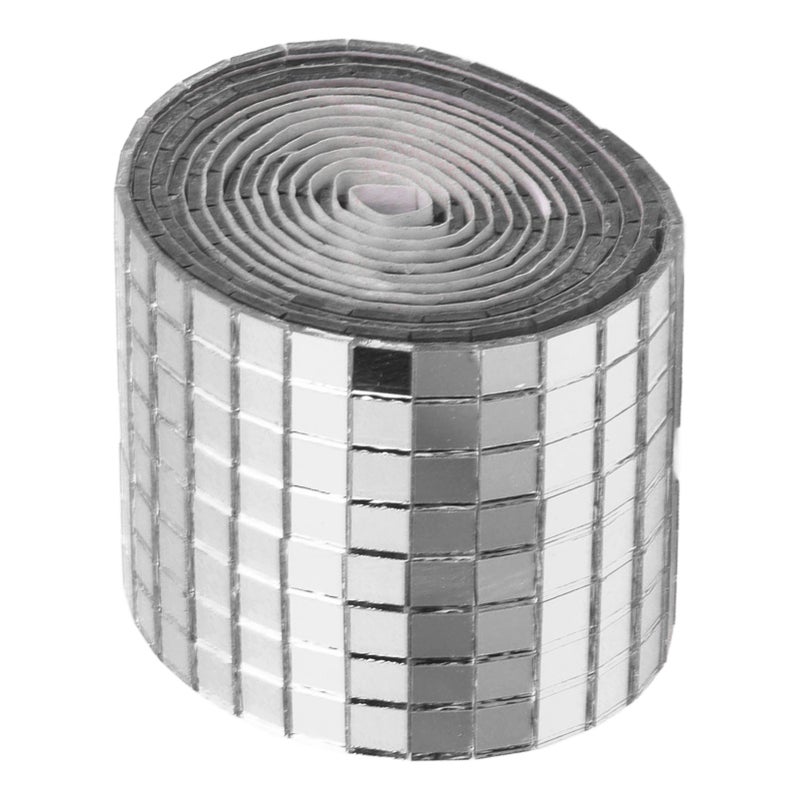 1600Pcs Self Adhesive Mirror Mosaic Sheet Adhesive Mosaic Square Glass Tile Sticker for Home Decorating Silver - Image 2