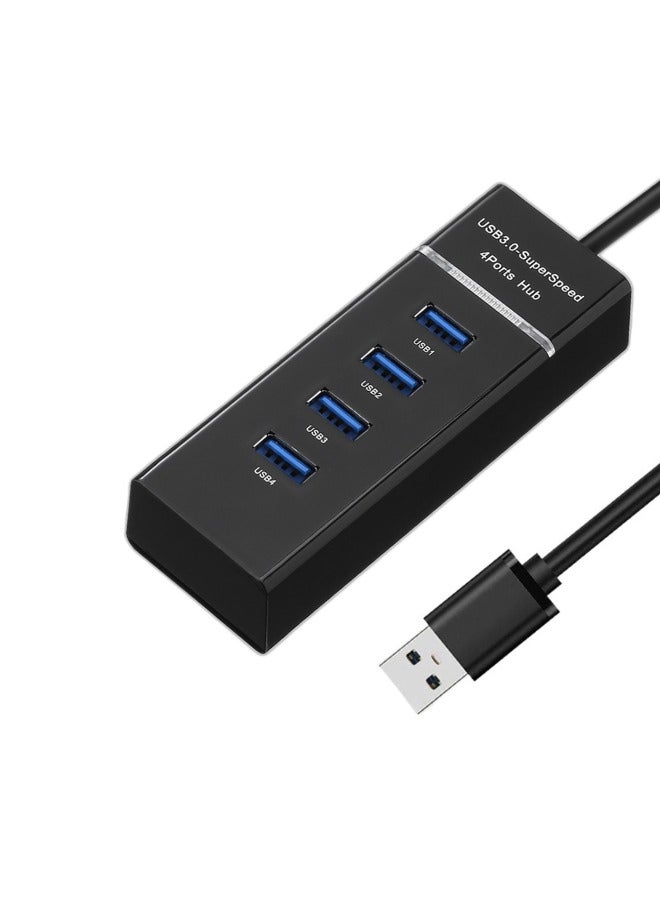Ultra-Speed ​​USB Hub - 4 Ports with Built-in 30cm Cable and LED Lighting 